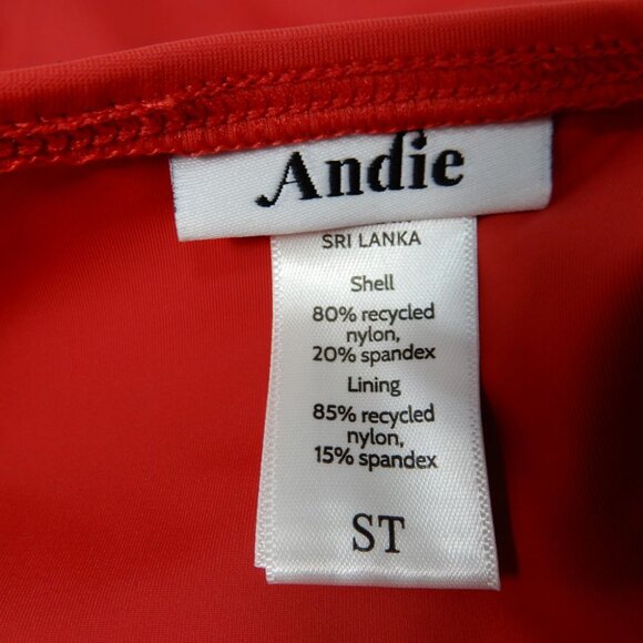 Andie The Tulum One Piece SWIMSUIT Size S ST Tall Long Torso Cherry Red NEW - Picture 4 of 6